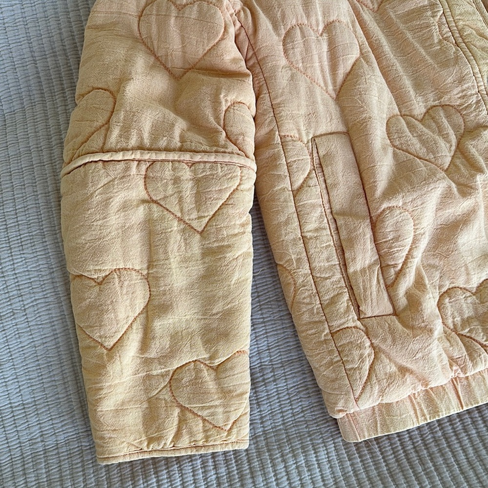 Heart Patterned Light Peach Jacket - image 4